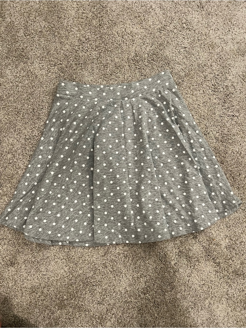SO Polka Dot Grey A-Line Skater Skirt - Mid Thigh Women Small